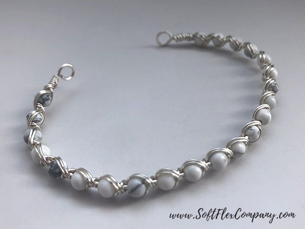 Wire Wrapped Bracelet White