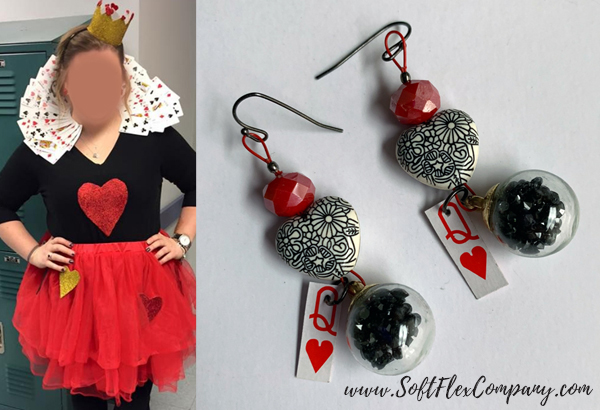 Queen Of Hearts Costume & Queen Of Hearts Earrings