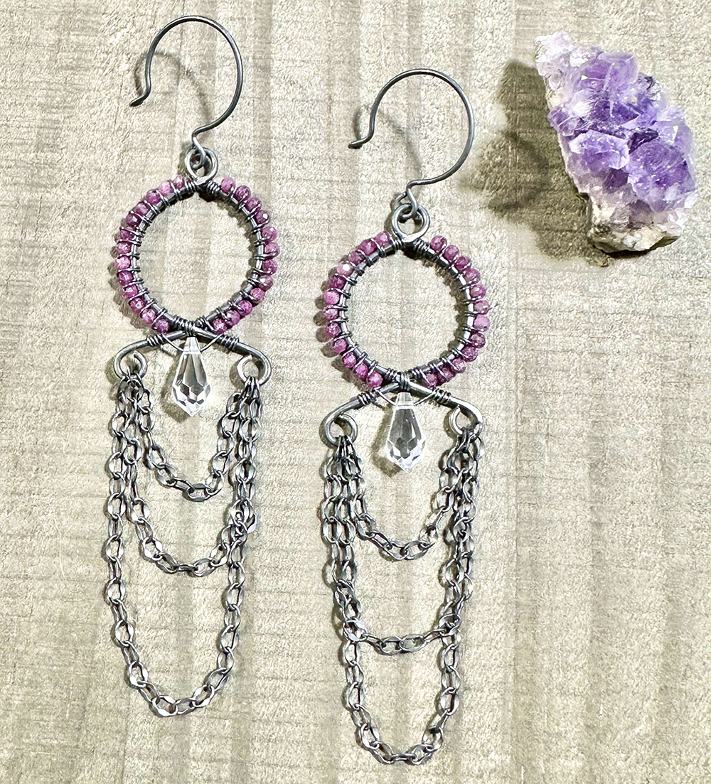 Craft Wire WigJig Earrings by Rachel Mallis