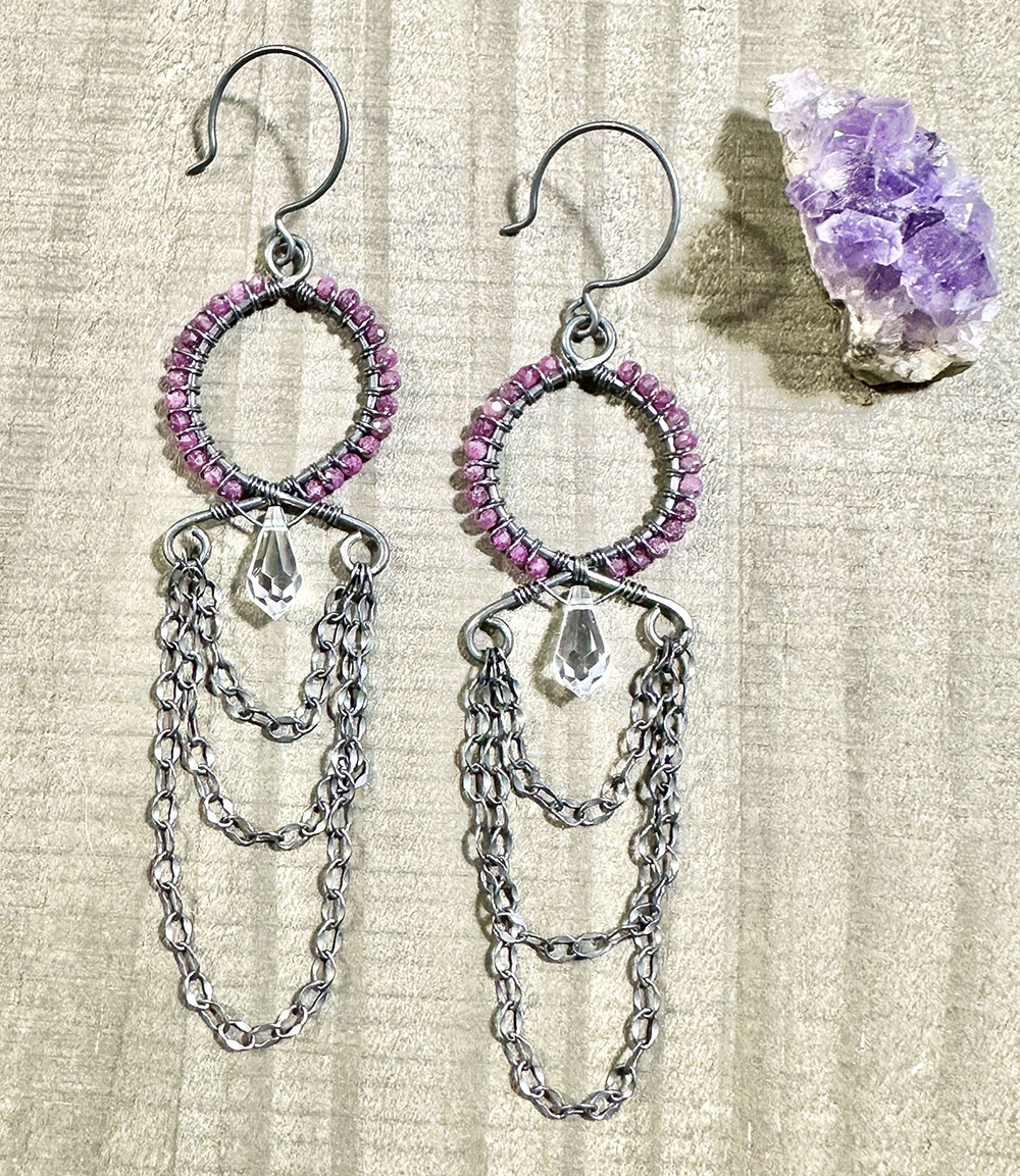 Craft Wire WigJig Earrings by Rachel Mallis