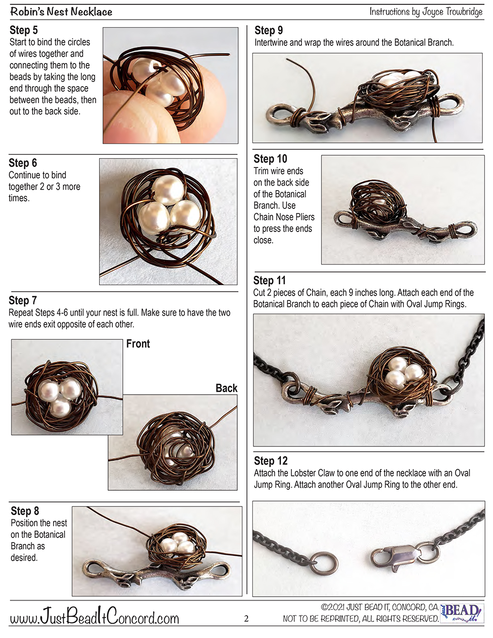 Robin's Nest Necklace by Just Bead It