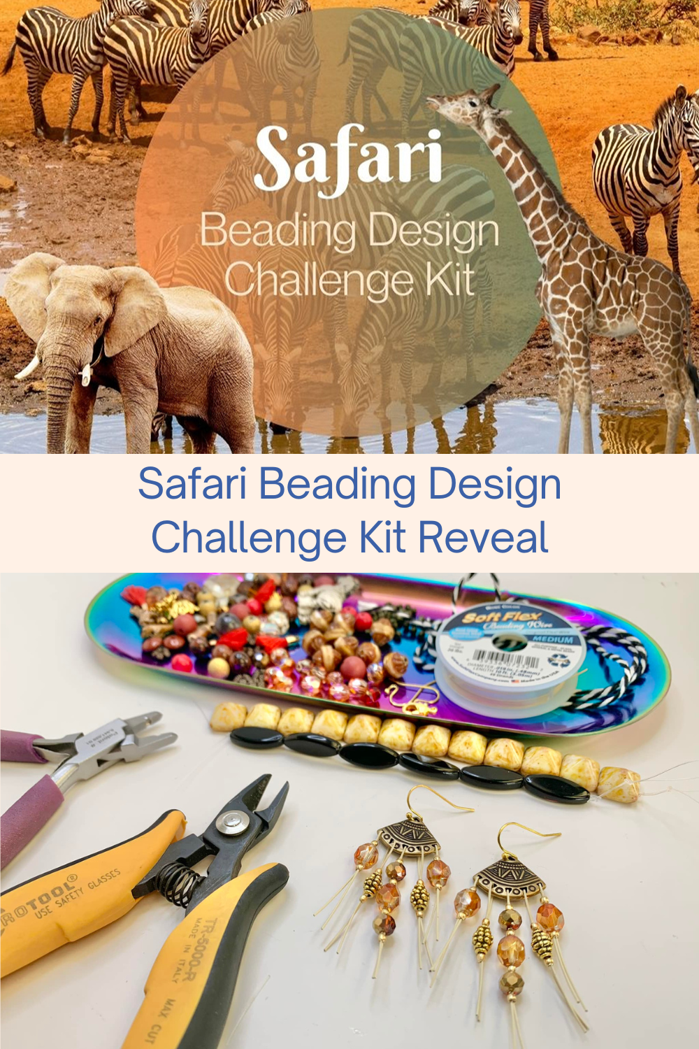 Safari Beading Design Challenge Kit Reveal Collage