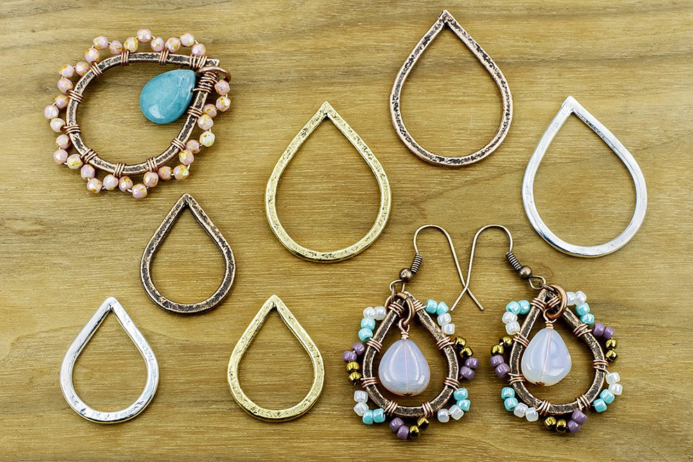 Easy Teardrop Earrings by Sam's Bead Shop