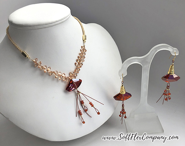 Soft Flex Hollow Mesh Necklace by Nealay Patel and Soft Flex Beading Wire and Cone Earrings by Sara Oehler