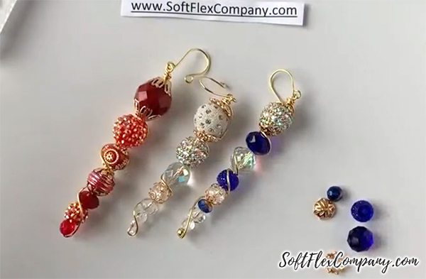 Beaded Icicle Craft Wire Ornaments by Sara Oehler