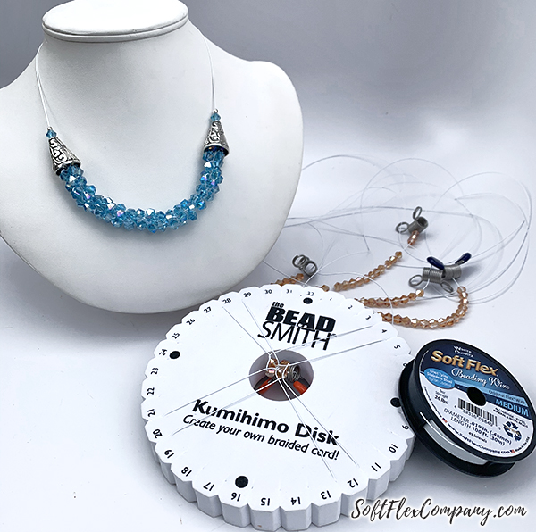 Beaded Kumihimo Designs Using Soft Flex Beading Wire by Sara Oehler