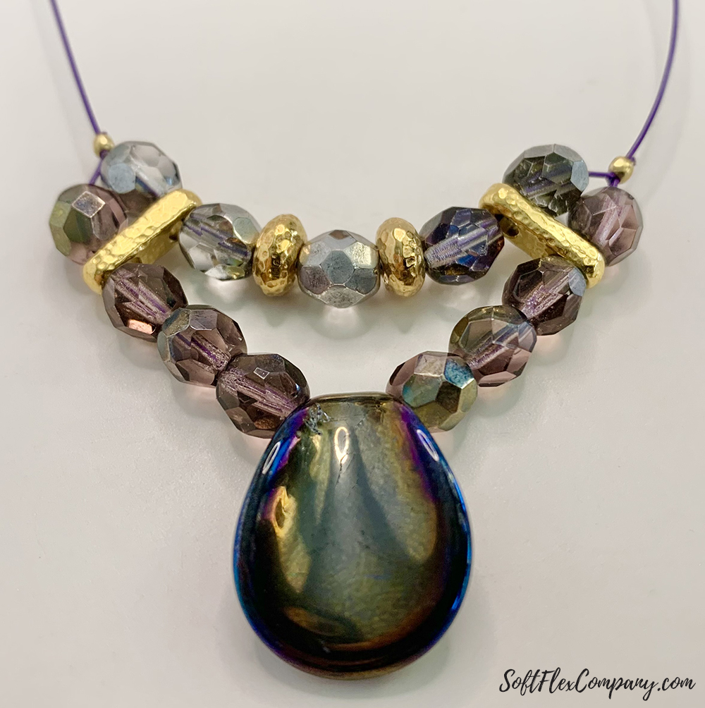 Petal Beads, Soft Flex Beading Wire & Craft Wire Necklace by Sara Oehler