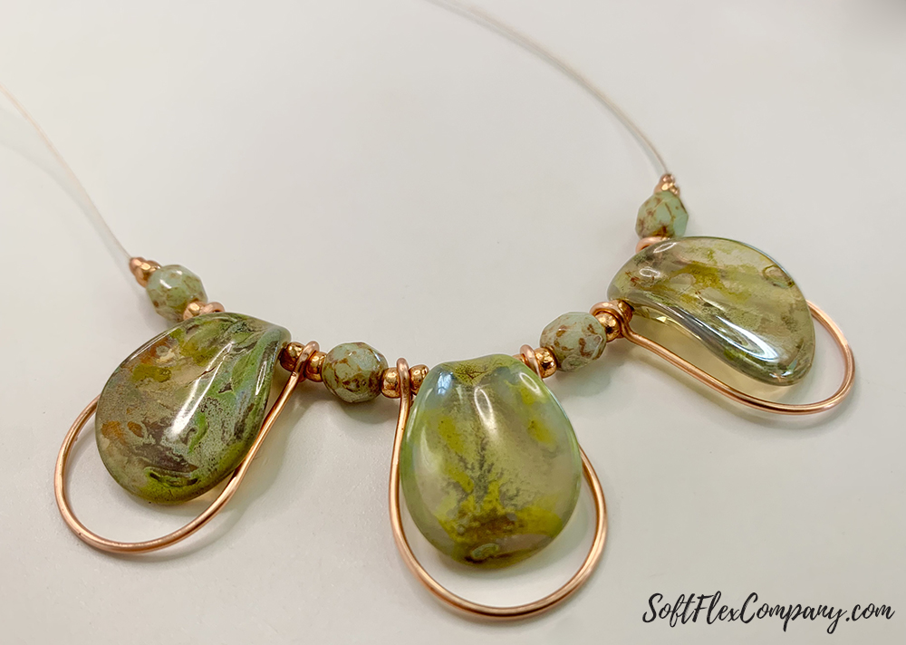 Petal Beads, Soft Flex Beading Wire & Craft Wire Necklace by Sara Oehler