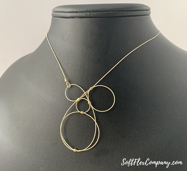Soft Flex Bone Wire and Crimps Necklace by Sara Oehler
