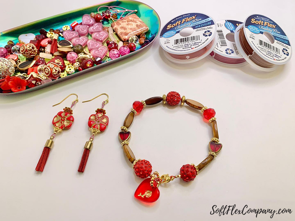 Chocolate Kiss Bracelet & Earrings by Sara Oehler