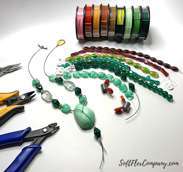 Chrysoprase, Green Amethyst and Czech Glass Necklace by Sara Oehler