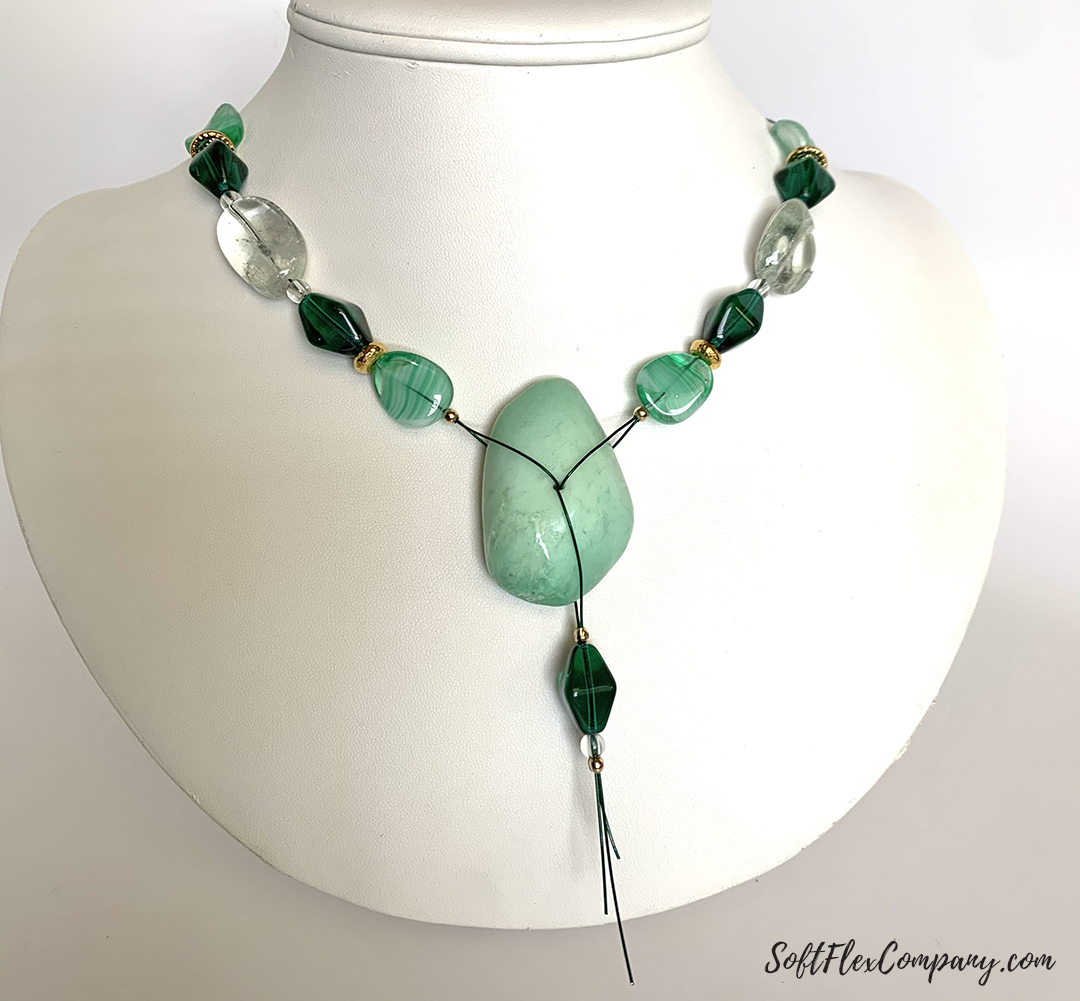 Chrysoprase, Green Amethyst and Czech Glass Necklace by Sara Oehler