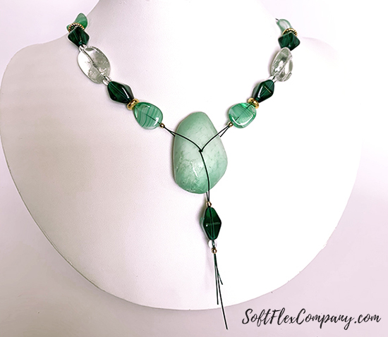 Chrysoprase, Green Amethyst and Czech Glass Necklace by Sara Oehler