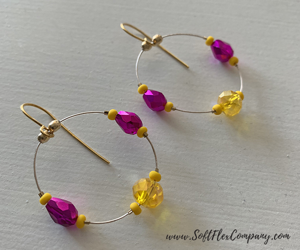 Colorful Soft Flex Micro Crimp Earrings by Sara Oehler