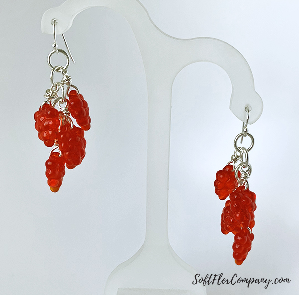 Soft Flex Craft Wire Bead Chain Earrings by Sara Oehler