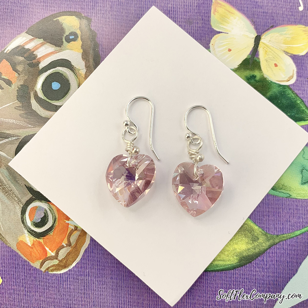 Crystal Heart Earrings by Sara Oehler