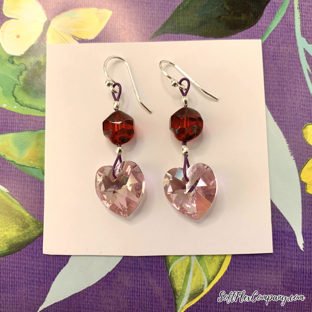 Crystal Heart Earrings by Sara Oehler