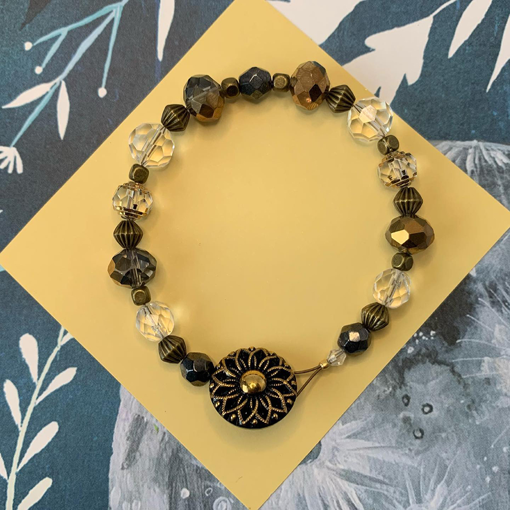 Czech Glass Button Bracelet by Sara Oehler