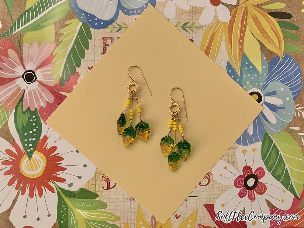 Czech Glass Grape Earrings by Sara Oehler