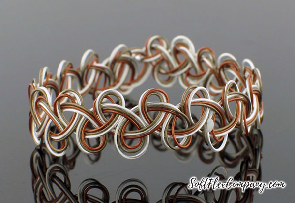 Copper, Bronze and Silver Friendship Bracelet by Sara Oehler