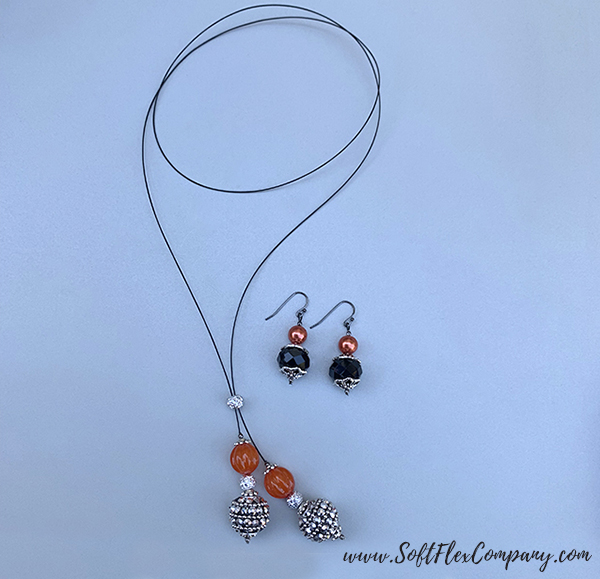 Elegant Halloween Necklace & Earrings by Sara Oehler
