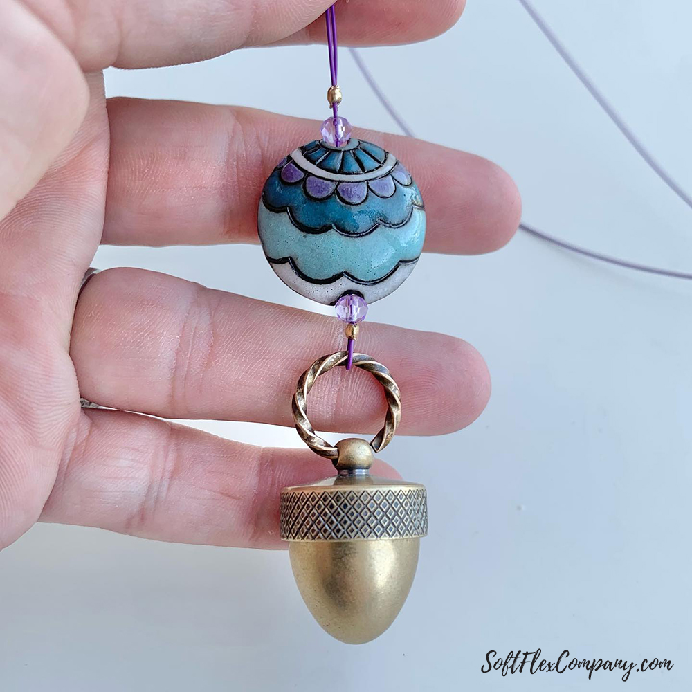 Ceramic Bead Pendant Necklace by Sara Oehler