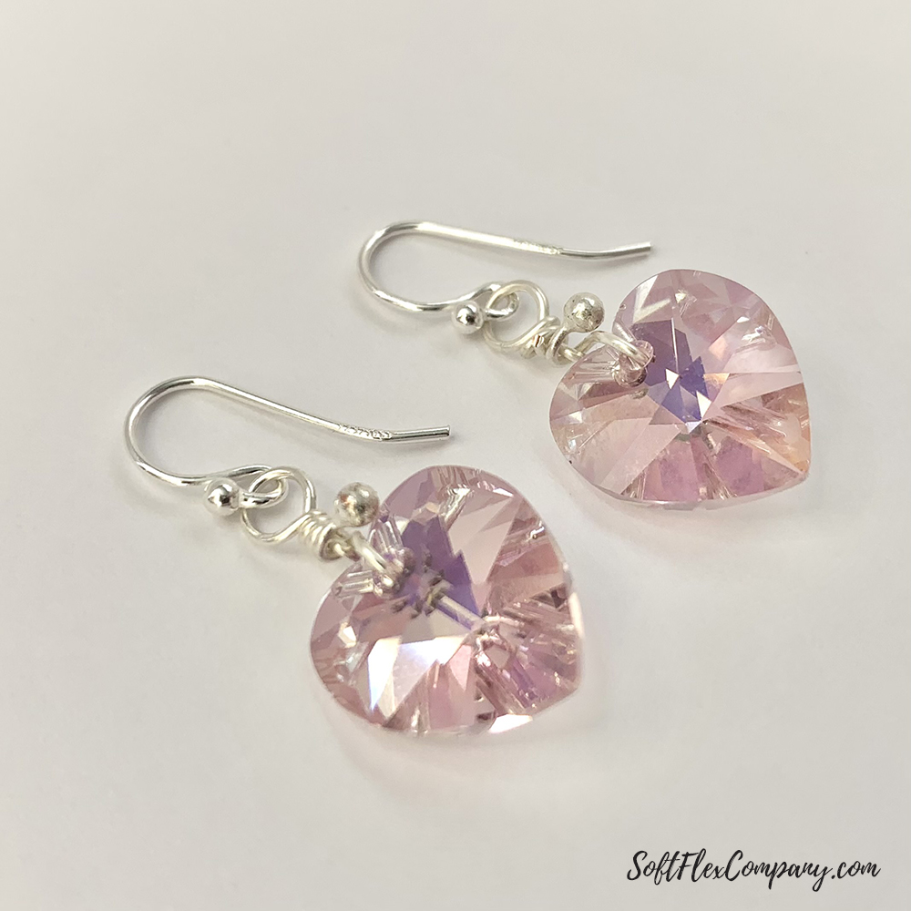 Swarovski Crystal Heart Earrings by Sara Oehler