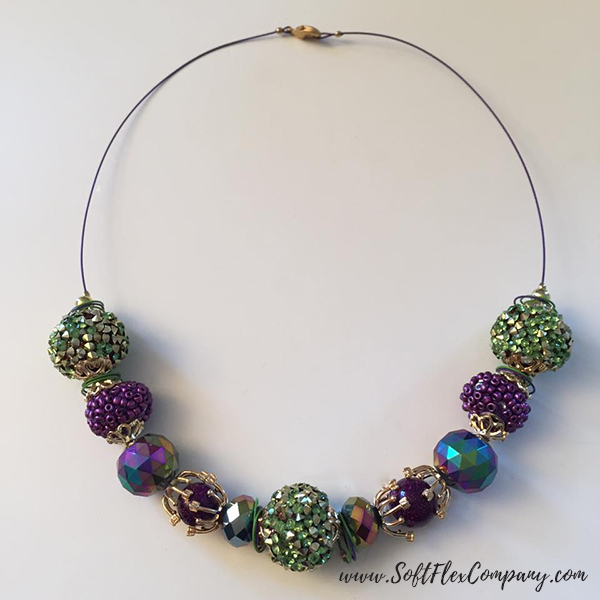 Green & Purple Halloween Necklace by Sara Oehler