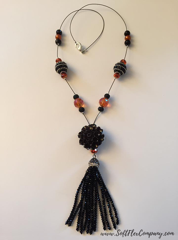 Black & Orange Halloween Necklace by Sara Oehler
