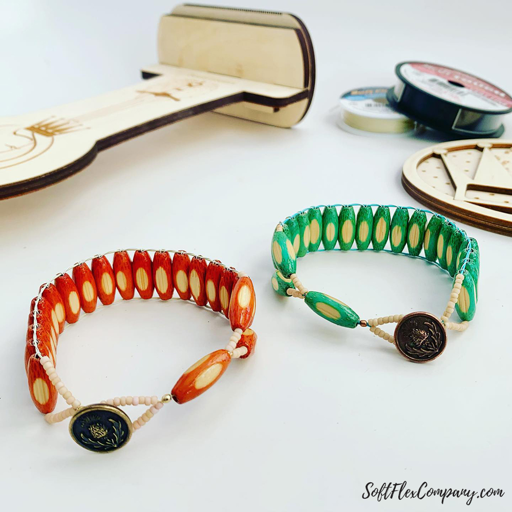 Jewel Loom Bamboo Bead Bracelets by Sara Oehler