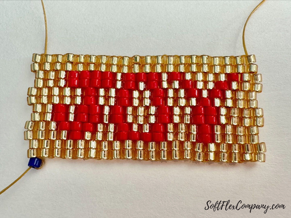 Joy 2-Drop Peyote Stich Beadwork by Sara Oehler