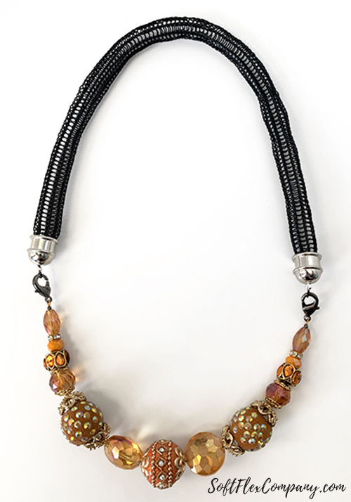 Black Knitted Necklace by Sara Oehler