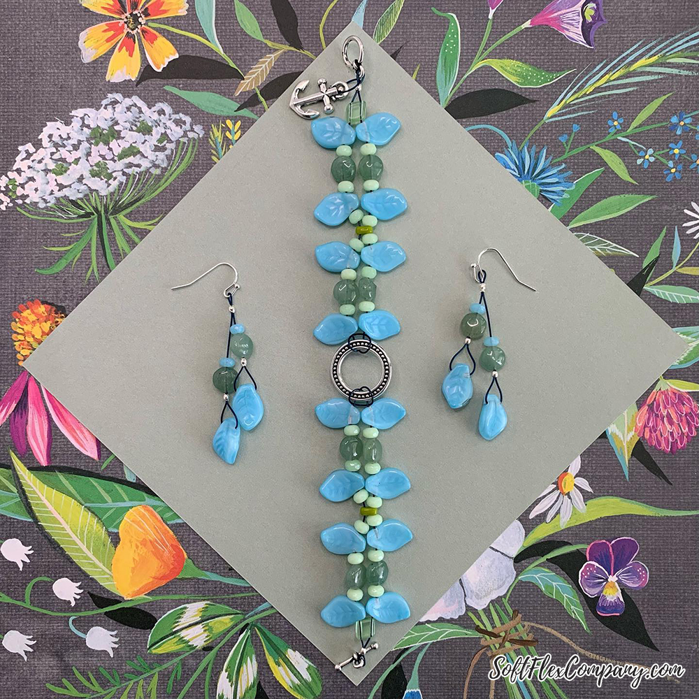 Lakeside Bracelet and Earrings by Sara Oehler