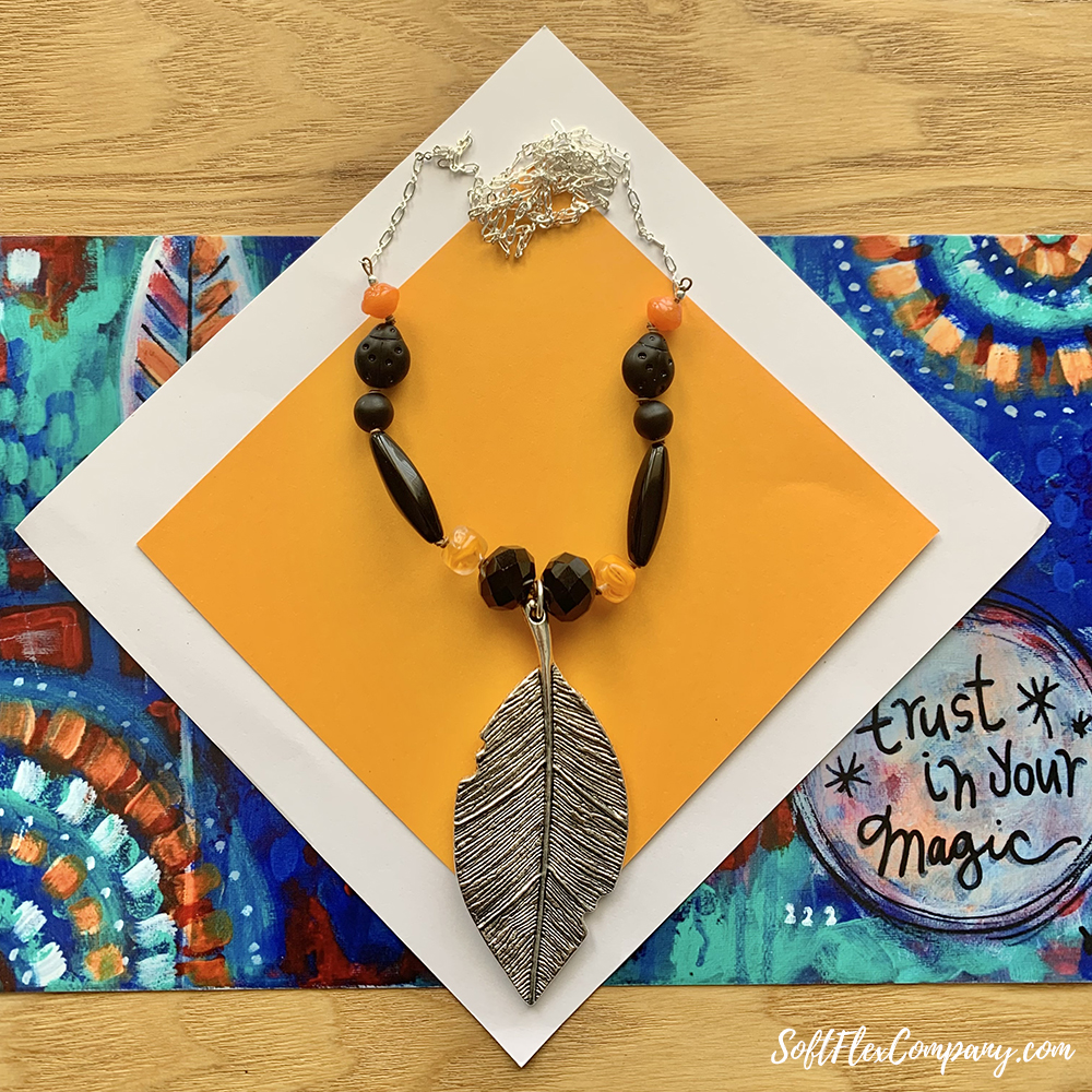Fall Leaf Pendant Necklace by Sara Oehler