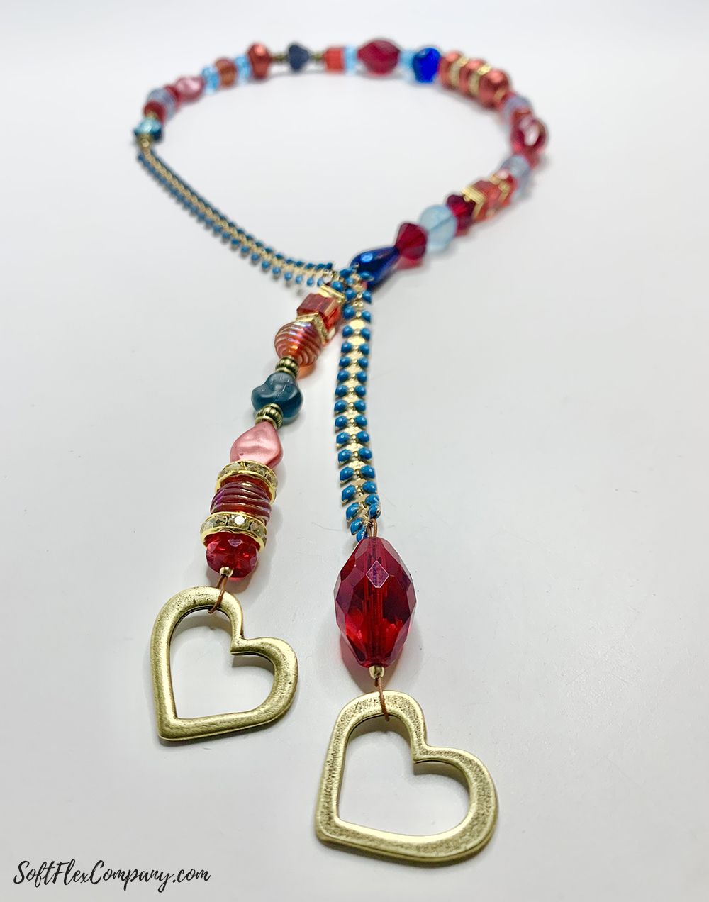 Pantone Heart Lariat Necklace by Sara Oehler