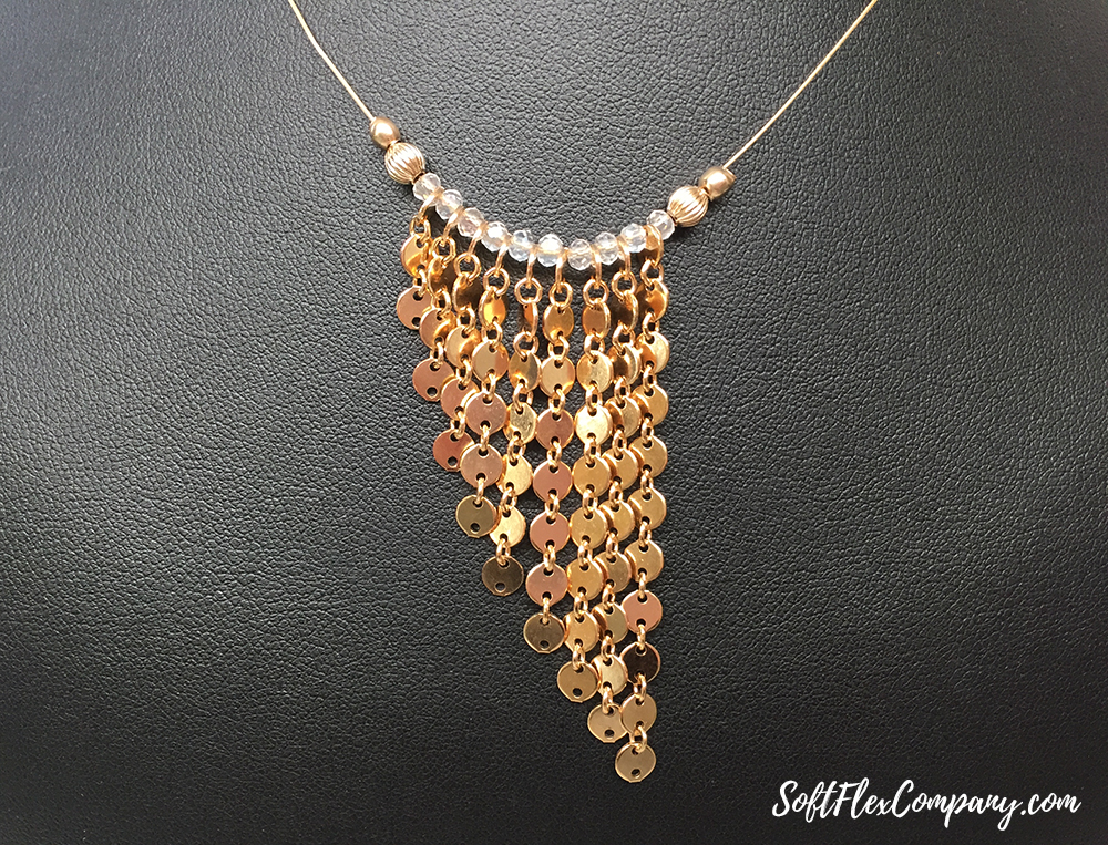 Plazko Chain and Clear Beads Necklace - Variation 3 by Sara Oehler