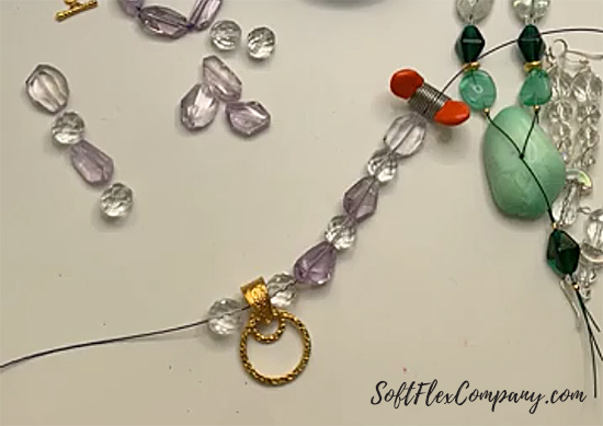 Purple Amethyst and Crystal Beaded Necklace by Sara Oehler