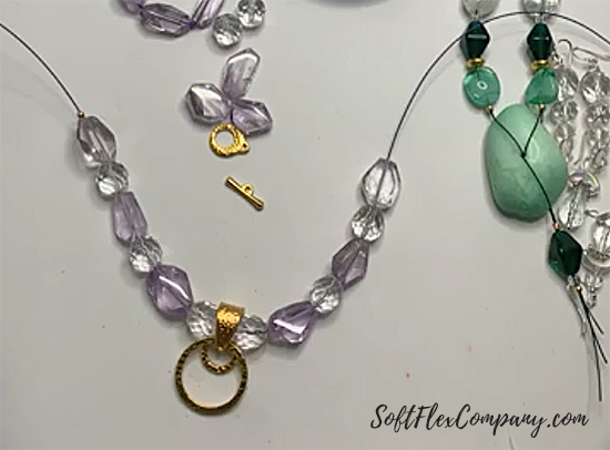 Purple Amethyst and Crystal Beaded Necklace by Sara Oehler