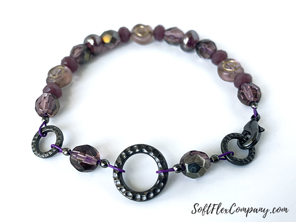 Purple Polka Dot Bracelet by Sara Oehler