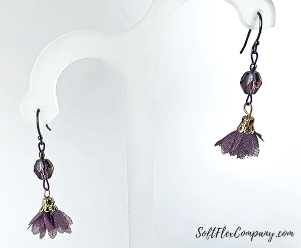 Purple Polka Dot Earrings by Sara Oehler