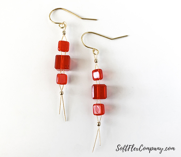 Red Extreme Earrings by Sara Oehler