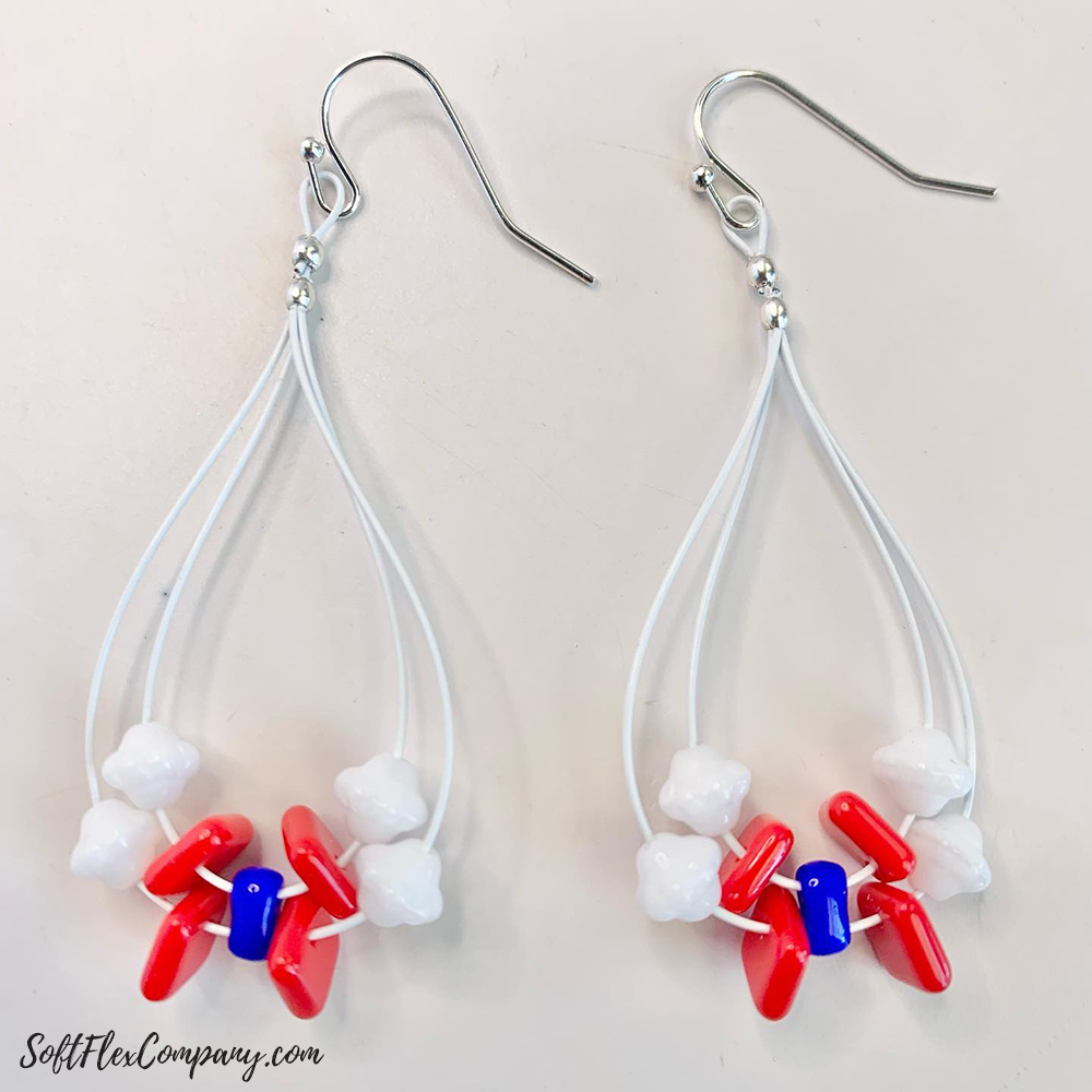 Red, White & Blue Earrings by Sara Oehler
