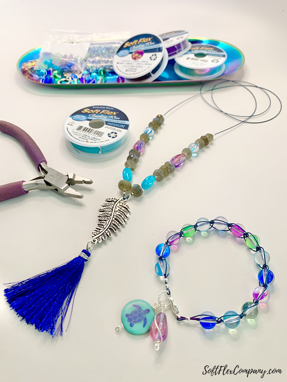 Sam's Bead Shop Below the Waves Necklace & Bracelet by Sara Oehler