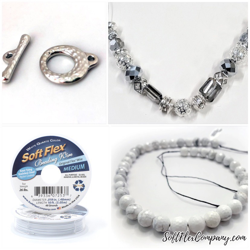 Silver & Howlite Necklace by Sara Oehler