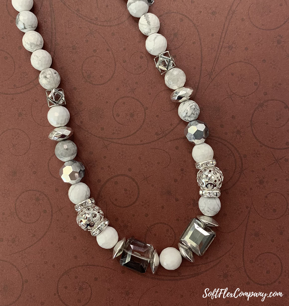 Silver & Howlite Necklace by Sara Oehler