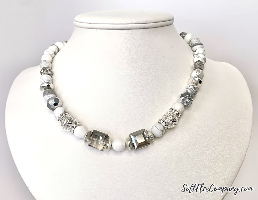 Silver & Howlite Necklace by Sara Oehler