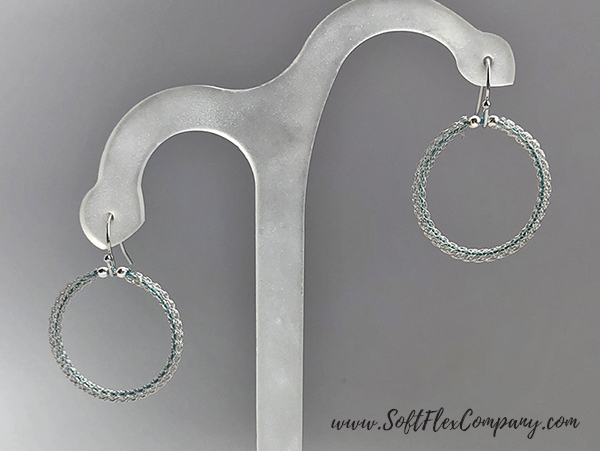 SilverSilk Hollow Mesh and Soft Flex Beading Wire Earrings by Sara Oehler