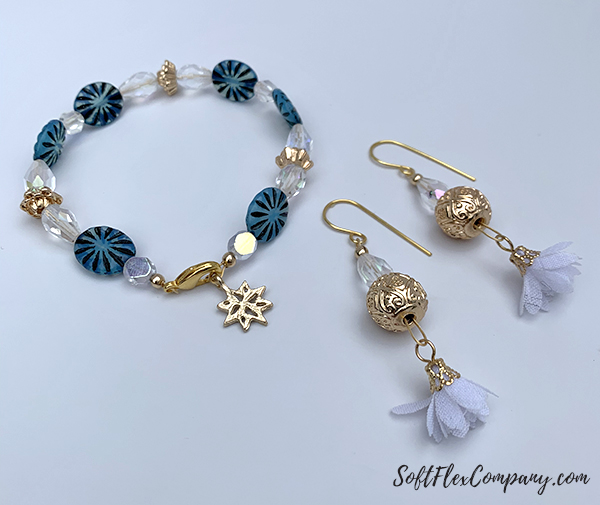 Snow Queen Bracelet and Earrings by Sara Oehler