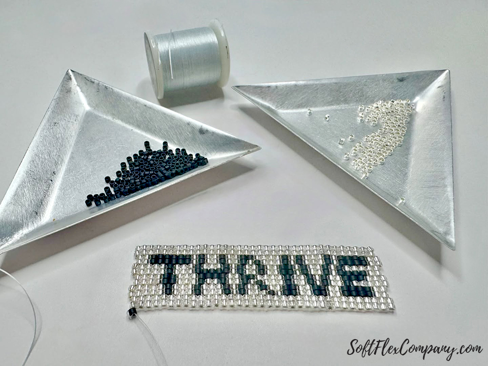 Word of the Year Peyote Stitch Bracelet by Sara Oehler