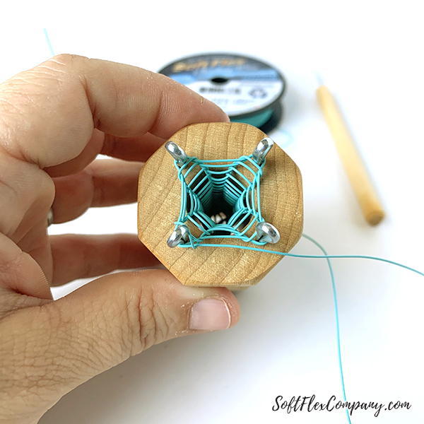 Soft Flex Beading Wire Knitted Bracelet by Sara Oehler